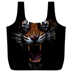 Tiger Angry Nima Face Wild Full Print Recycle Bag (XXL)