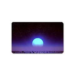 Sunset Colorful Nature Night Purple Star Magnet (name Card)