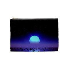 Sunset Colorful Nature Night Purple Star Cosmetic Bag (medium)