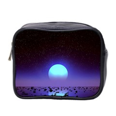 Sunset Colorful Nature Night Purple Star Mini Toiletries Bag (two Sides)