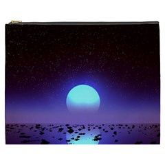 Sunset Colorful Nature Night Purple Star Cosmetic Bag (xxxl) by Cemarart