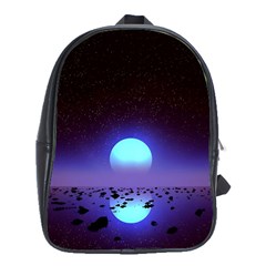 Sunset Colorful Nature Night Purple Star School Bag (xl)