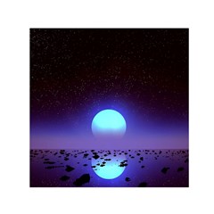 Sunset Colorful Nature Night Purple Star Square Satin Scarf (30  X 30 )