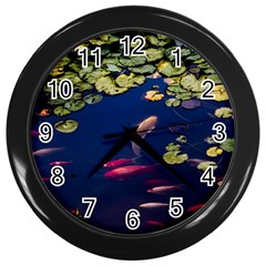 Koi Fish Carp Wall Clock (black)