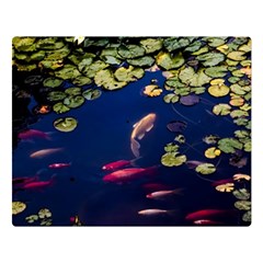 Koi Fish Carp Two Sides Premium Plush Fleece Blanket (large)