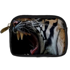 Angry Tiger Roar Digital Camera Leather Case