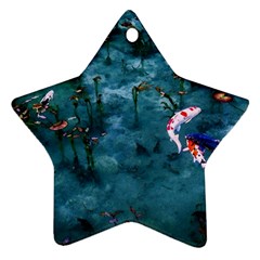 Fish Koi Carp Star Ornament (two Sides)