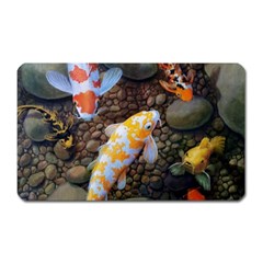 Koi Fish Clown Pool Stone Magnet (rectangular)