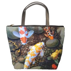 Koi Fish Clown Pool Stone Bucket Bag