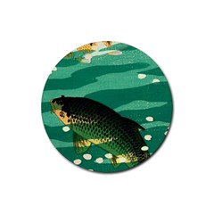 Japanese Koi Fish Rubber Round Coaster (4 Pack)