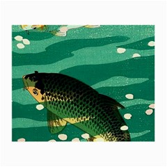 Japanese Koi Fish Small Glasses Cloth by Cemarart