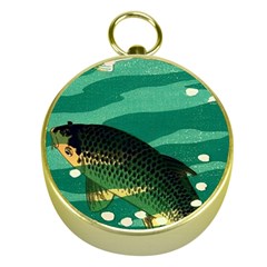 Japanese Koi Fish Gold Compasses