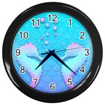 Seahorse Wall Clock (Black) Front