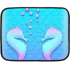 Seahorse Two Sides Fleece Blanket (mini)