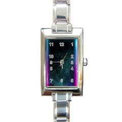 Abstract Effect Gold Led Light Pink Purple Red Rectangle Italian Charm Watch