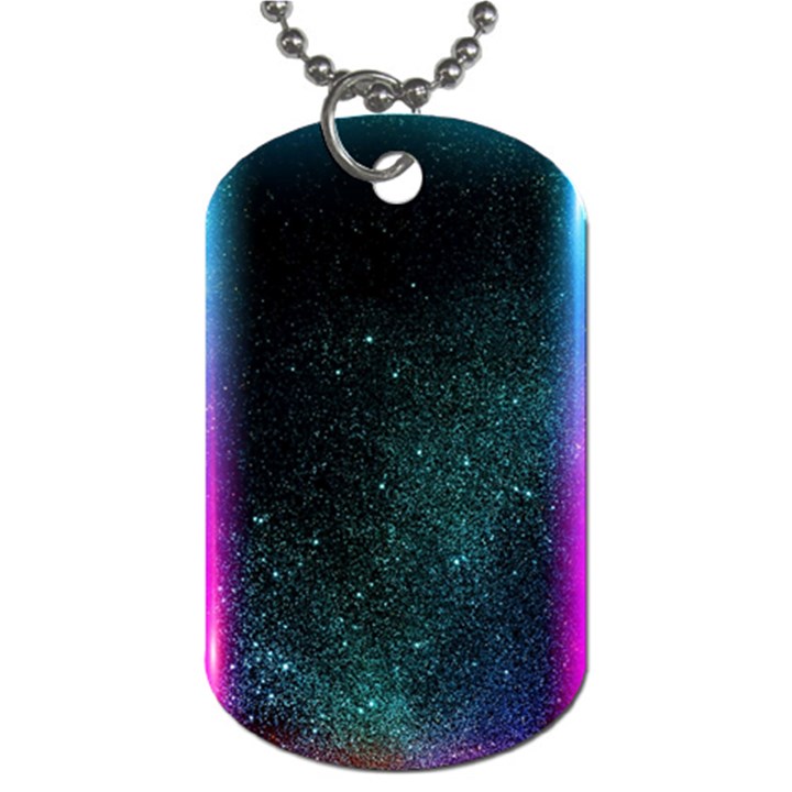 Abstract Effect Gold Led Light Pink Purple Red Dog Tag (One Side)