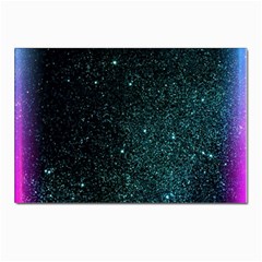 Abstract Effect Gold Led Light Pink Purple Red Postcard 4 x 6  (pkg Of 10) by Cemarart