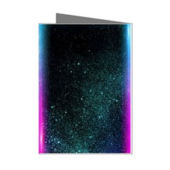 Abstract Effect Gold Led Light Pink Purple Red Mini Greeting Cards (pkg Of 8) by Cemarart