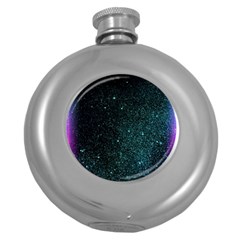 Abstract Effect Gold Led Light Pink Purple Red Round Hip Flask (5 Oz)