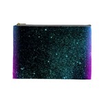 Abstract Effect Gold Led Light Pink Purple Red Cosmetic Bag (Large) Front