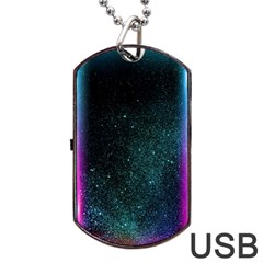 Abstract Effect Gold Led Light Pink Purple Red Dog Tag Usb Flash (two Sides)