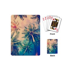 Palm Trees Beauty Nature Clouds Summer Playing Cards Single Design (mini)