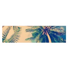 Palm Trees Beauty Nature Clouds Summer Oblong Satin Scarf (16  X 60 )