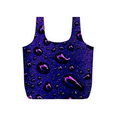 Purple Waterdrops Water Drops Full Print Recycle Bag (s)