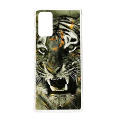 Angry Tiger Animal Broken Glasses Samsung Galaxy Note 20 Tpu Uv Case by Cemarart