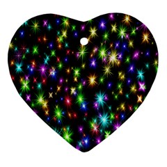 Star Colorful Christmas Abstract Ornament (heart)