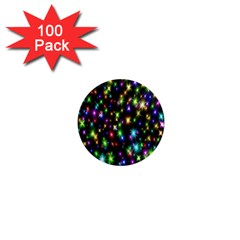 Star Colorful Christmas Abstract 1  Mini Magnets (100 Pack) 