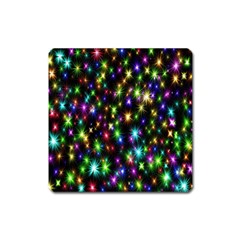 Star Colorful Christmas Abstract Square Magnet