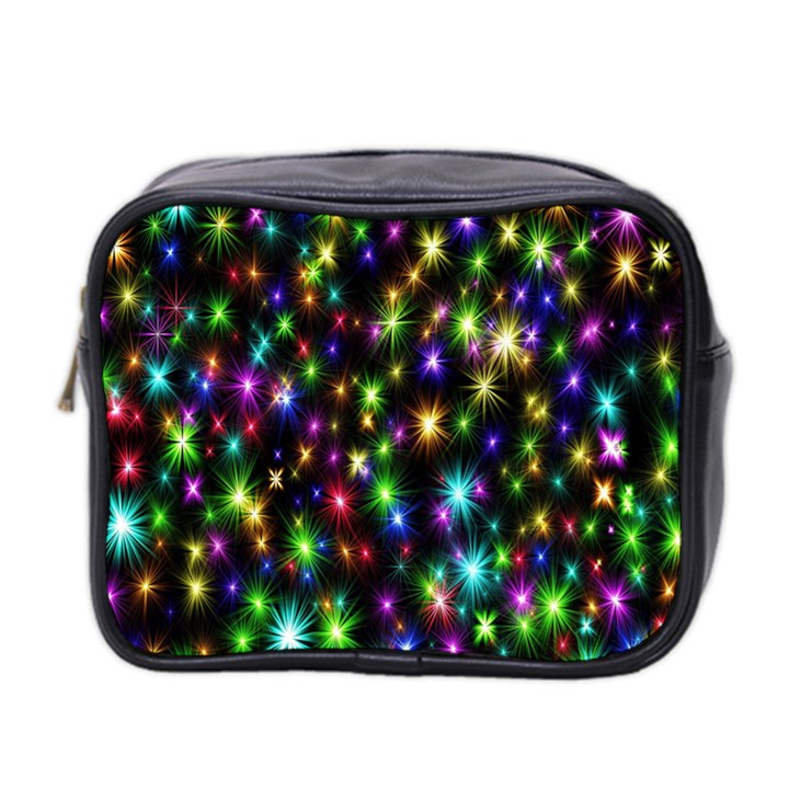 Star Colorful Christmas Abstract Mini Toiletries Bag (Two Sides)