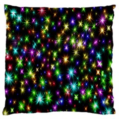 Star Colorful Christmas Abstract Large Premium Plush Fleece Cushion Case (one Side)