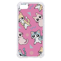 Cute Animal Little Cat Seamless Pattern Iphone Se by Grandong