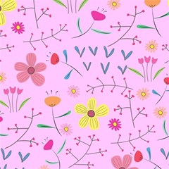 Pink Flowers Pattern Play Mat (Rectangle)