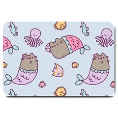 Pusheen Cat Cute Large Doormat by Grandong