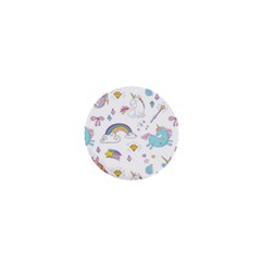 Unicorn Diamond Rainbow Shooting Star 1  Mini Magnets by Grandong