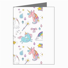 Unicorn Diamond Rainbow Shooting Star Greeting Cards (pkg Of 8) by Grandong