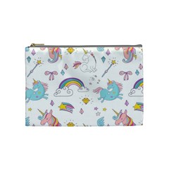 Unicorn Diamond Rainbow Shooting Star Cosmetic Bag (medium) by Grandong