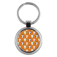 Cute Penguin Funny Pattern Key Chain (round) by Grandong