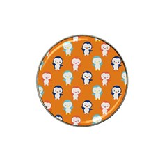 Cute Penguin Funny Pattern Hat Clip Ball Marker (4 Pack) by Grandong