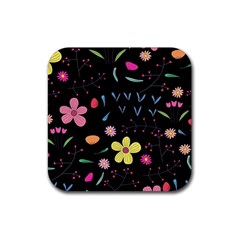 Beautiful Flower Plants Aesthetic Secret Garden Rubber Coaster (square) by Grandong