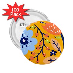 Floral Pattern Adorable Beautiful Aesthetic Secret Garden 2.25  Buttons (100 pack) 