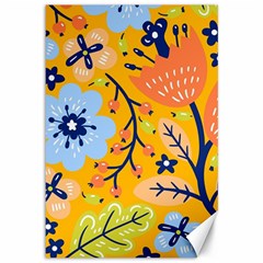 Floral Pattern Adorable Beautiful Aesthetic Secret Garden Canvas 12  X 18  by Grandong