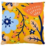 Floral Pattern Adorable Beautiful Aesthetic Secret Garden Large Cushion Case (Two Sides) Back