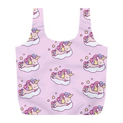 Unicorn Clouds Colorful Cute Pattern Sleepy Full Print Recycle Bag (l) by Grandong