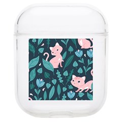 Cat Cute Flowers Leaves Pattern Soft Tpu Airpods 1/2 Case by Grandong