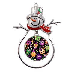 Fun Halloween Monsters Metal Snowman Ornament by Grandong