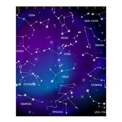 Realistic Night Sky Poster With Constellations Shower Curtain 60  X 72  (medium)  by Grandong